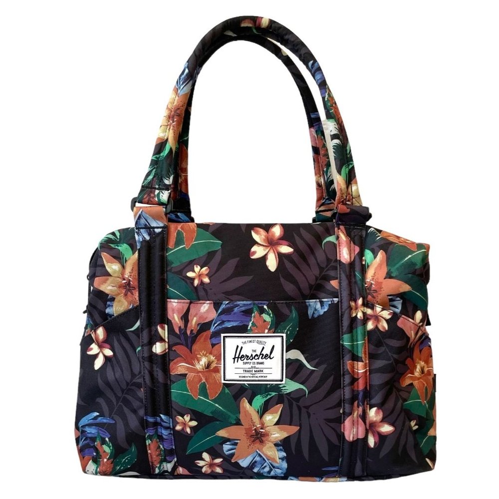 NEW HERSCHEL “Floral Revival" Strand Duffle Sprout Diaper Shoulder Tote Bag
